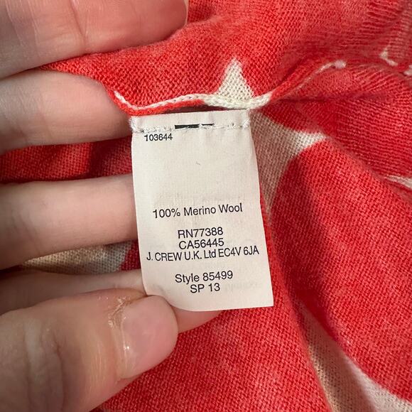 J. Crew 100% Merino Wool Tippi Sweater Pop Art Polka Dot Crew Neck 3/4 Sleeve - Picture 11 of 12